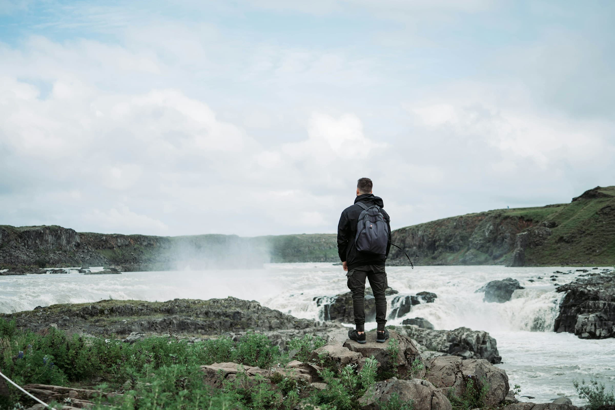 Waterfall landscape representing clarity and health